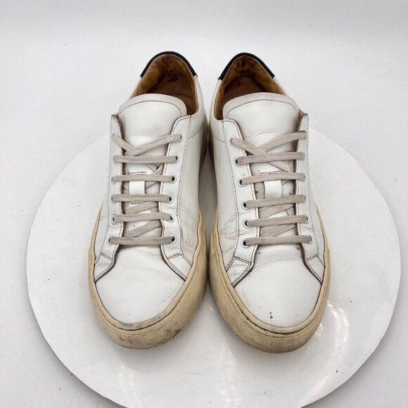 Woman By Common Projects Achilles Women Size EU 38 US 8 White Leather Low Shoes - Picture 3 of 14